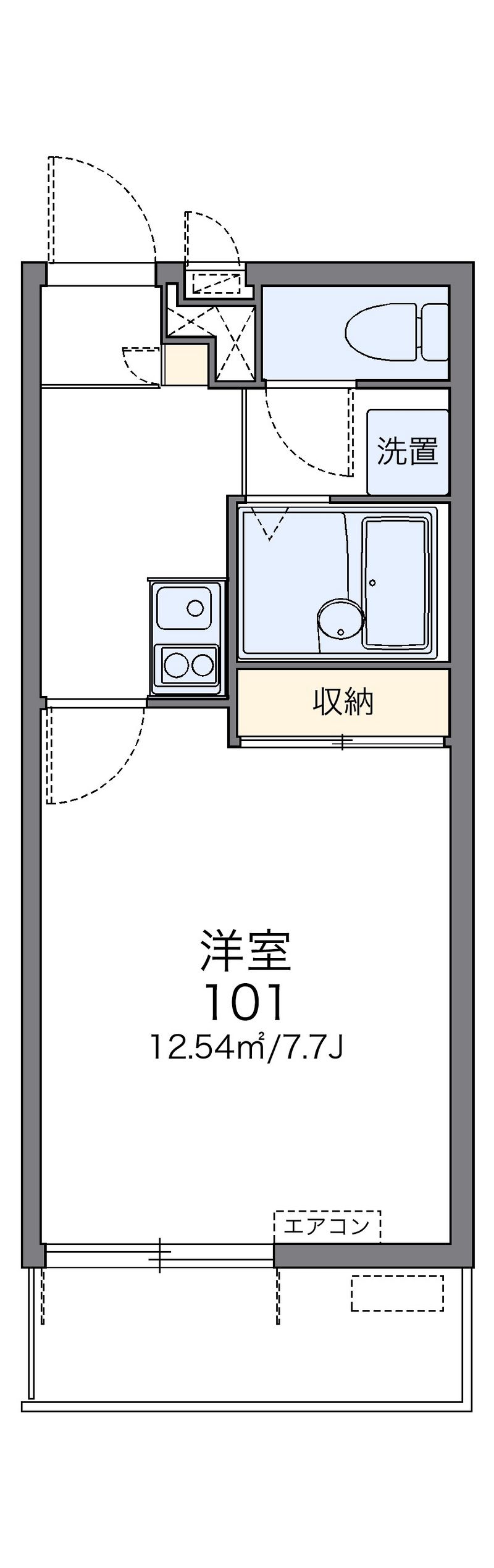 レオパレスコンフォートフレアⅢ 間取図