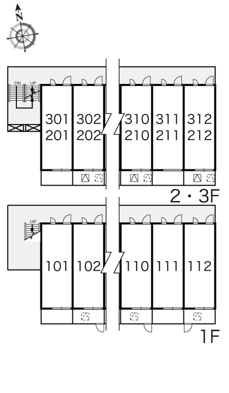 レオパレスＣＯＭＦＯＲＴひらのⅠ 間取配置図