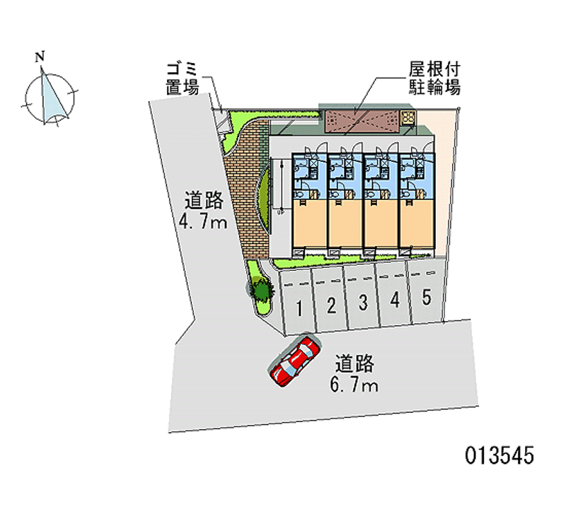 レオパレスプラムＩ 月極駐車場