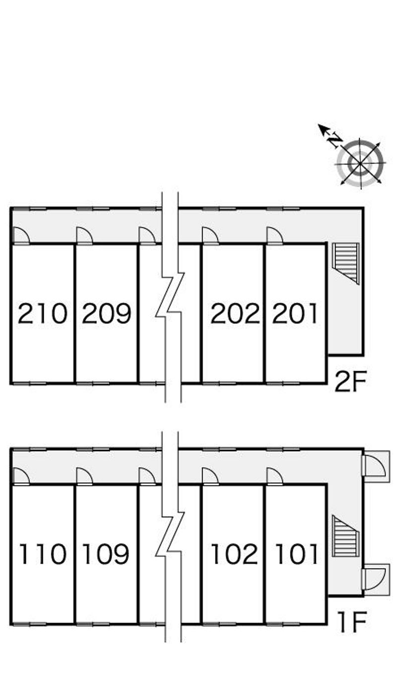レオパレスＣａｌｍ江別Ⅰ 間取配置図