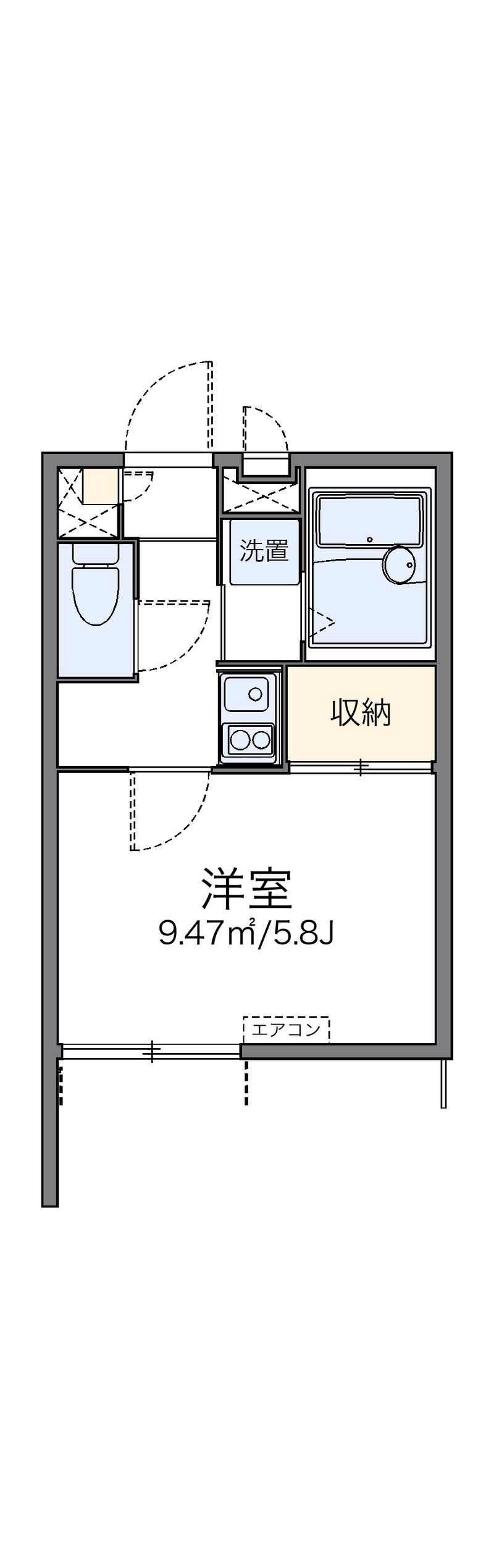 レオパレスきのした荘 間取図