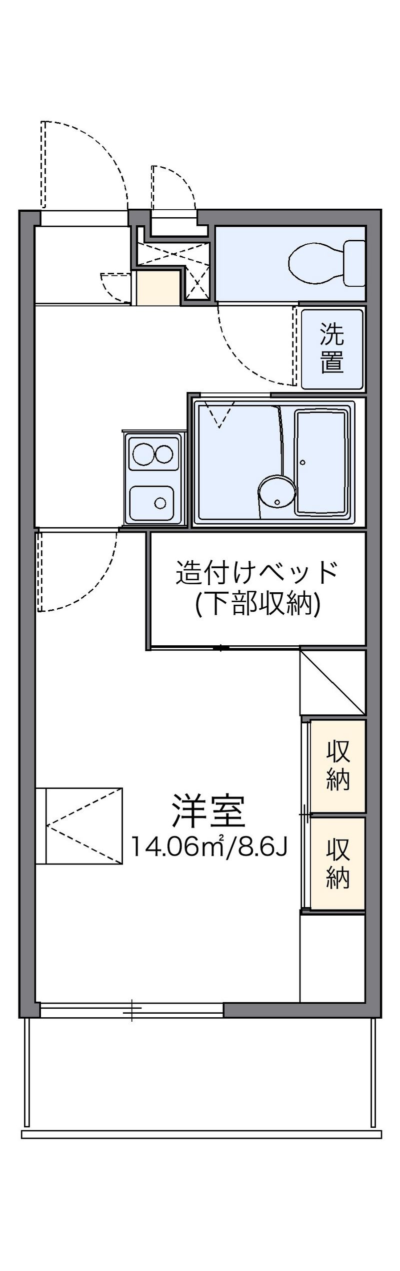 レオパレス山中 間取図