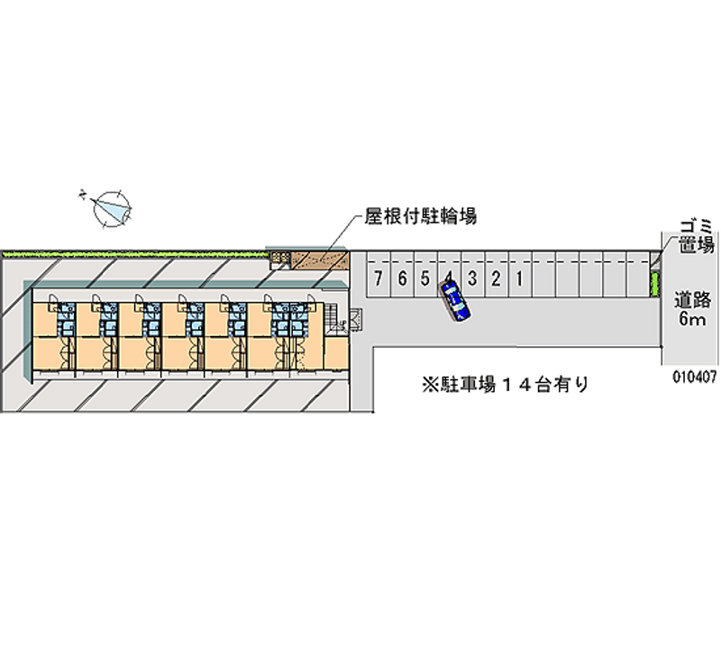 レオパレス向日葵弐番館 月極駐車場