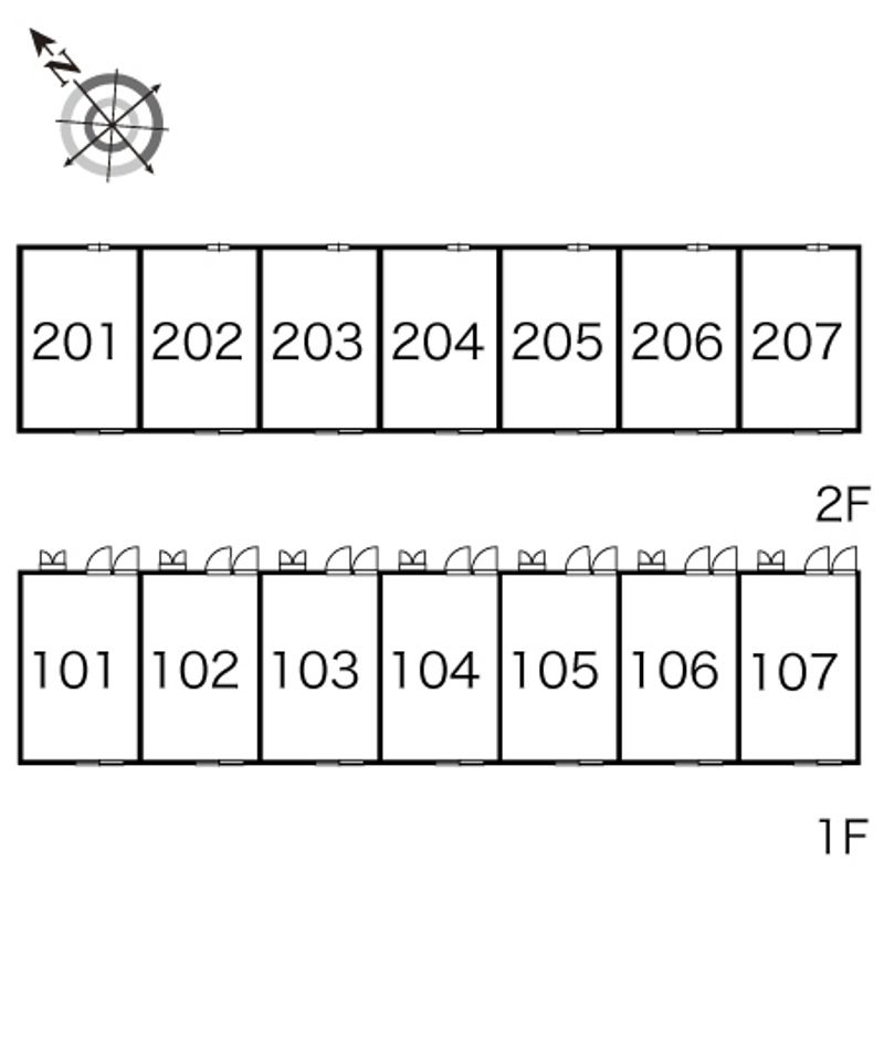 レオパレスコンフォート二本木 間取配置図