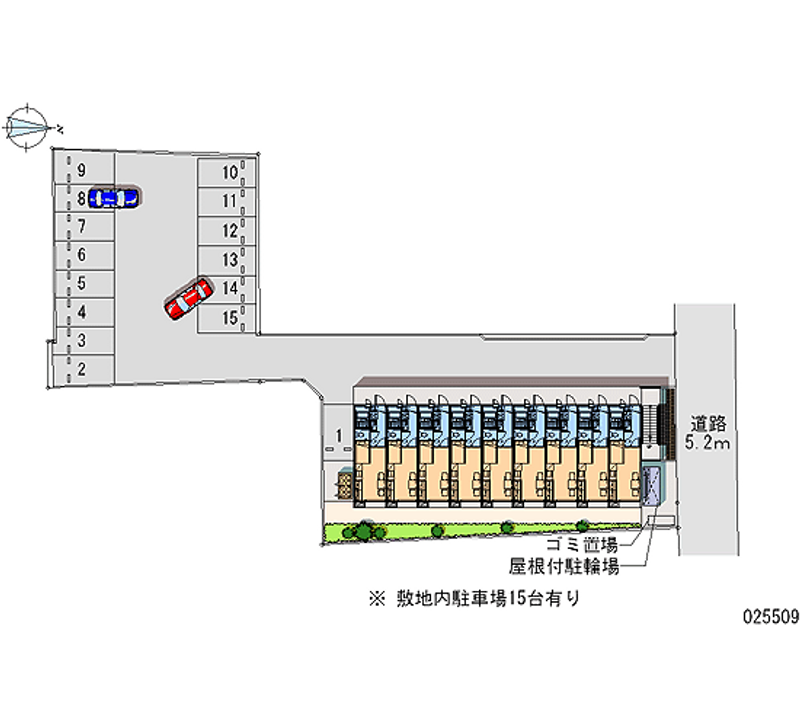 レオパレスポムグラネイト 月極駐車場