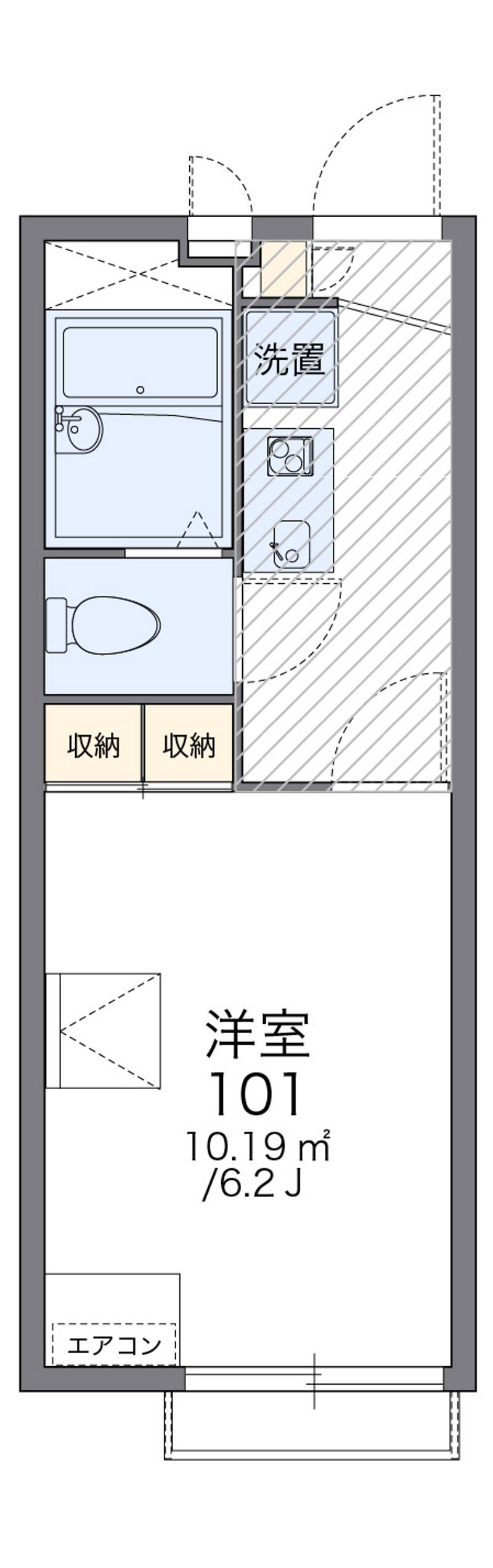 レオパレスベルガモット 間取図