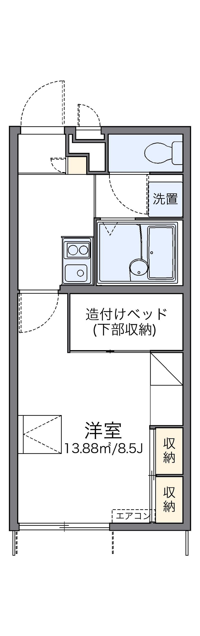 レオパレスマグノゥリア 間取図