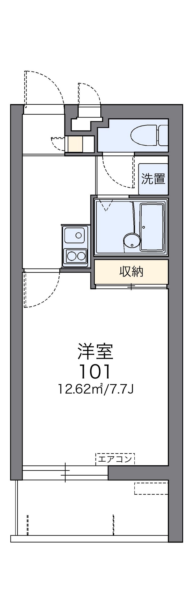 レオパレス牧志 間取図