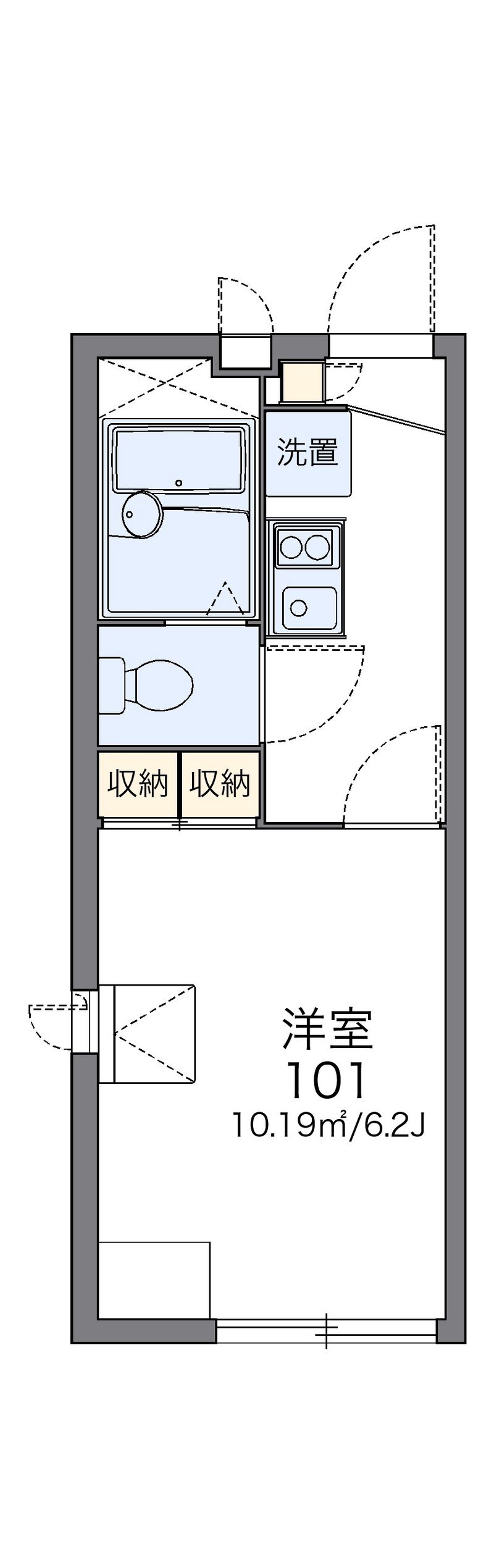 レオパレス御影塚町 間取図
