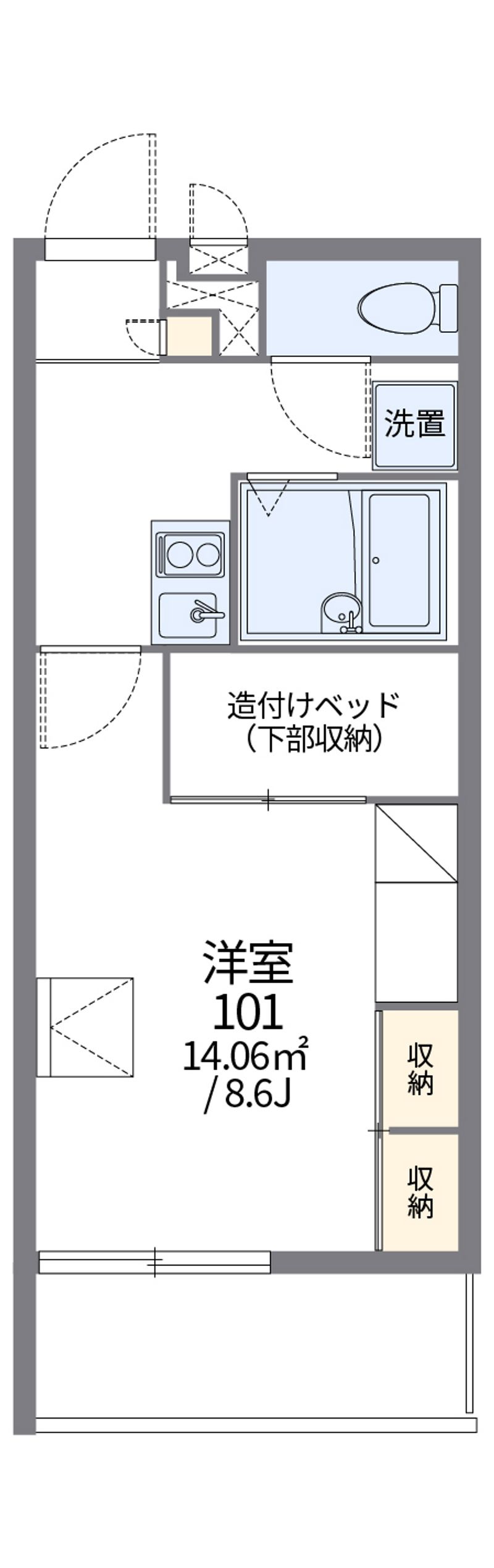 レオパレス糸田橋クラール 間取図