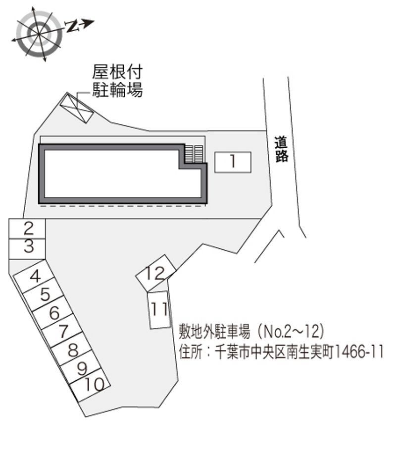レオパレスリビングメイト学園前 配置図