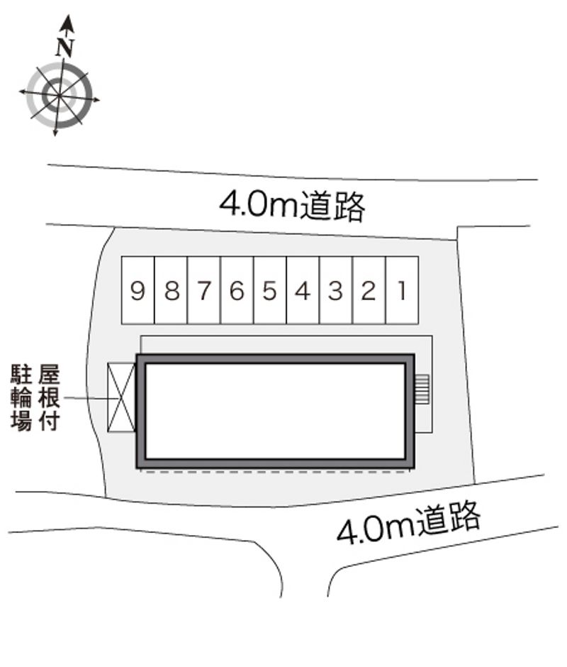 レオパレスオークタウンⅢ 駐車場