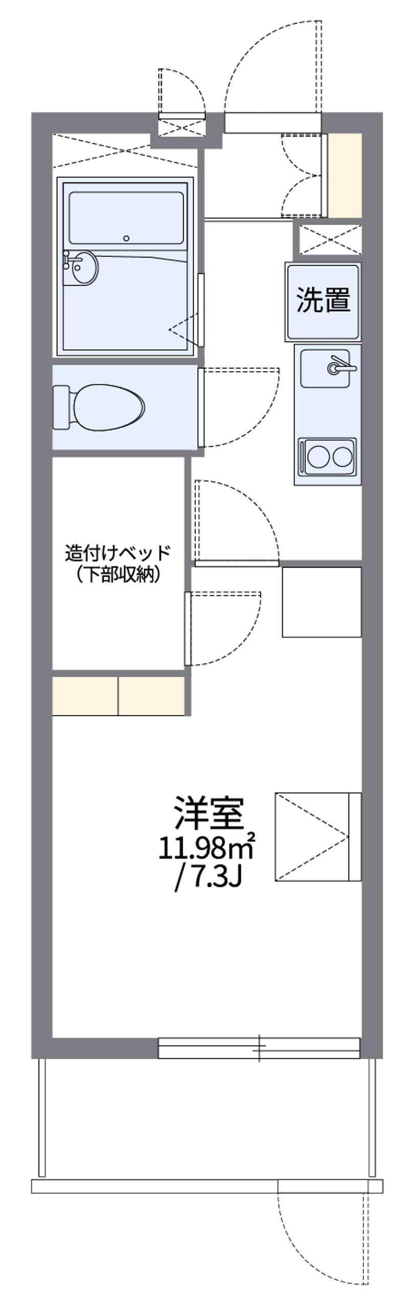 レオパレスきずり 間取図