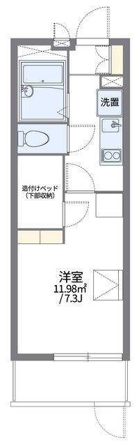 レオパレスきずり 間取り図