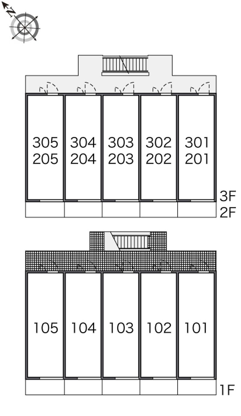レオパレスサンライズ飯島 間取配置図
