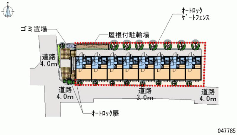 レオパレス小日向 区画図