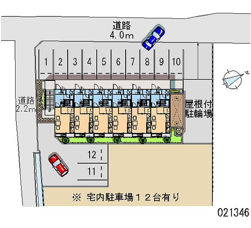 レオパレスもろどみⅡ 月極駐車場