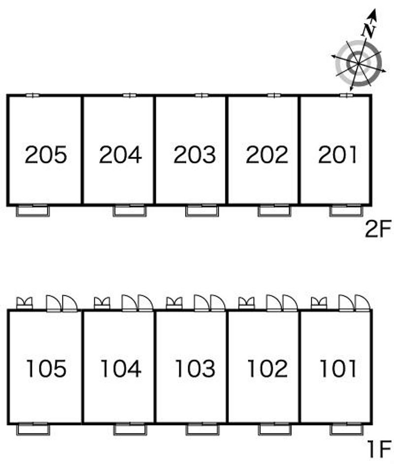 レオパレス巴江 間取配置図