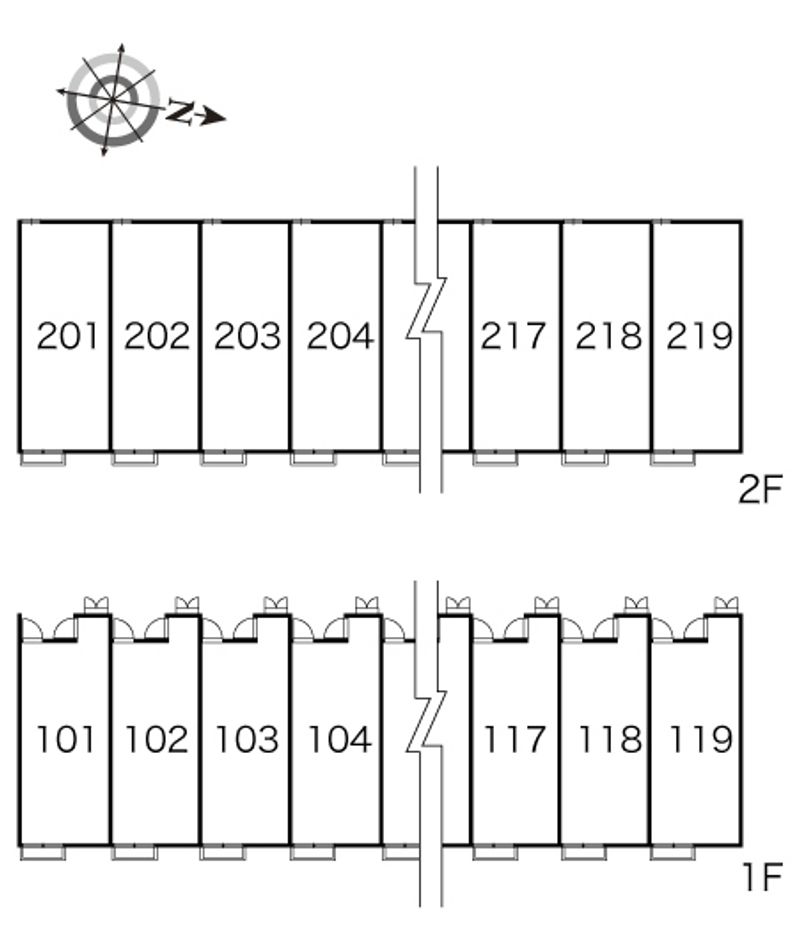 レオパレスグランドゥール太田 間取配置図