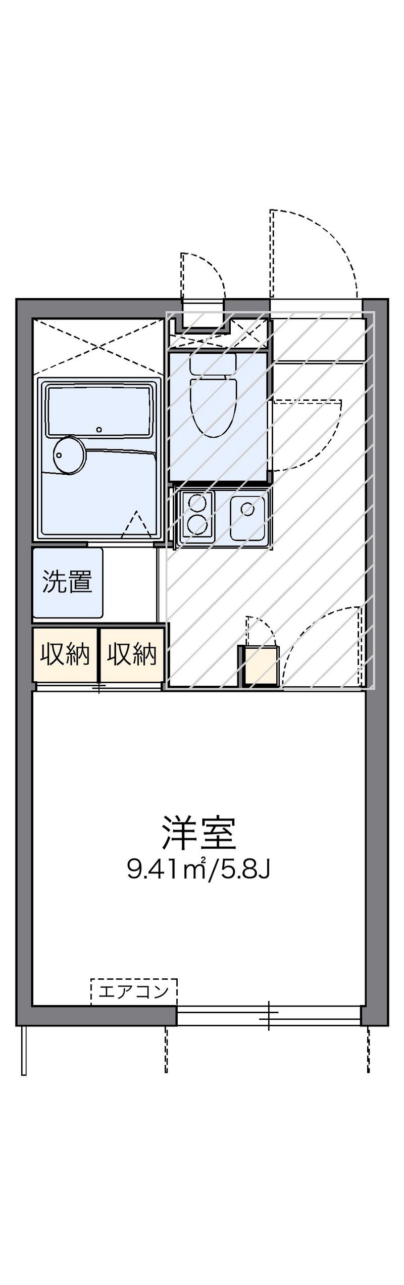 レオパレスアクティ魚崎 間取図