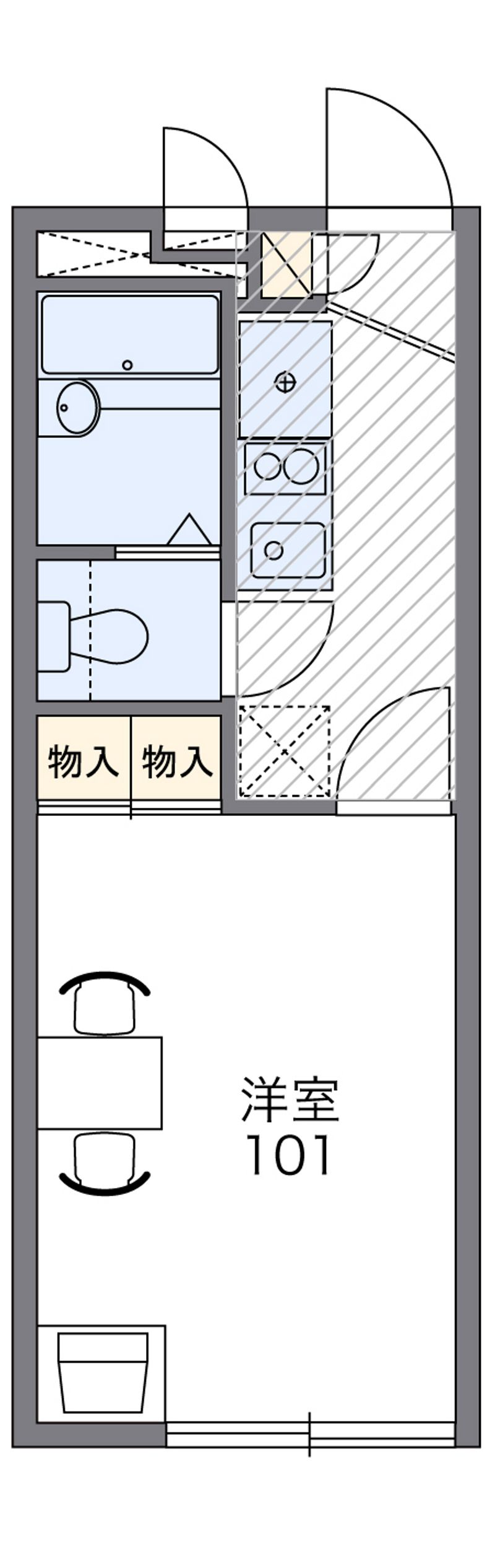 レオパレスカーサ　クワトロ 間取図