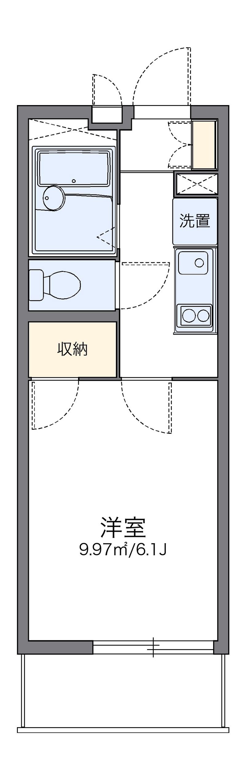 レオパレスサザンカ 間取図
