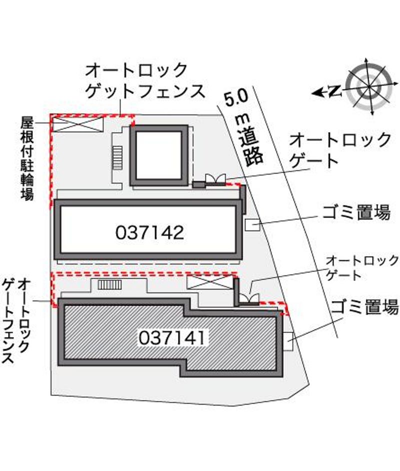 レオパレスボナール　Ｓ　Ｙ 配置図