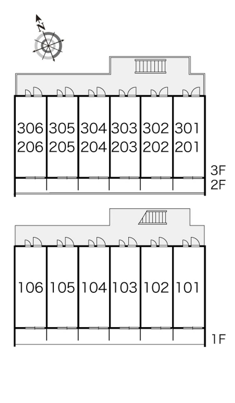 レオパレスエスティーハイム 間取配置図
