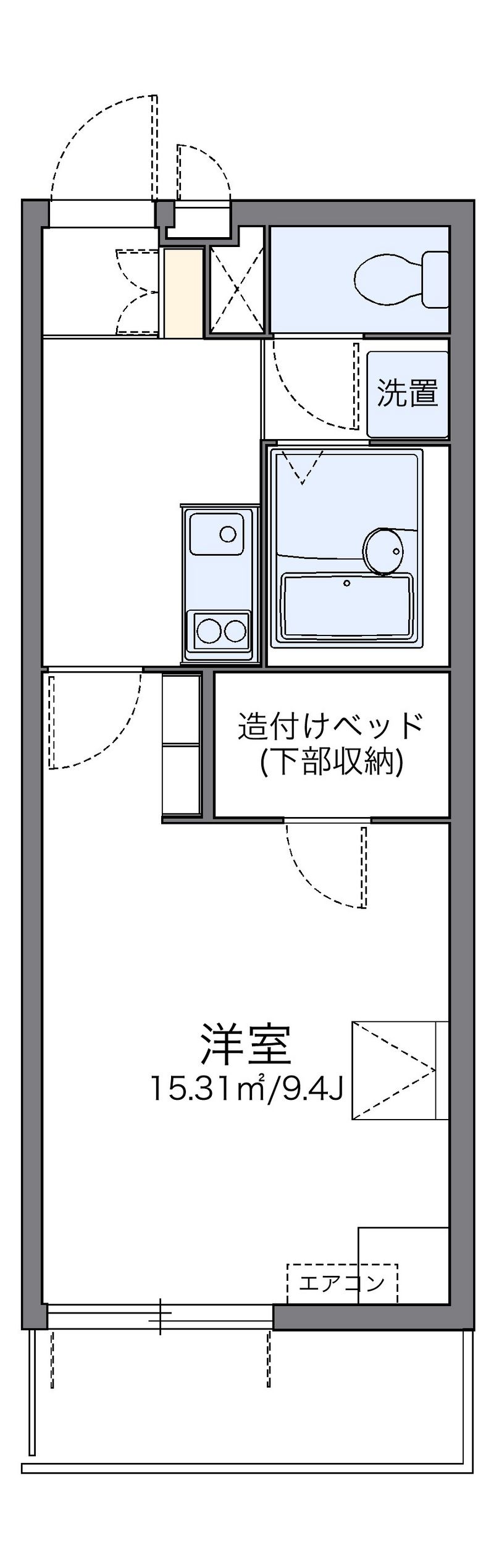 レオパレスエミールプラザ 間取図