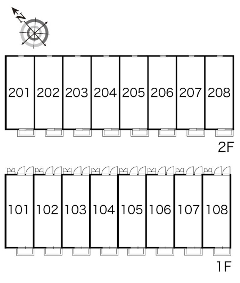 レオパレス城ヶ丘 間取配置図