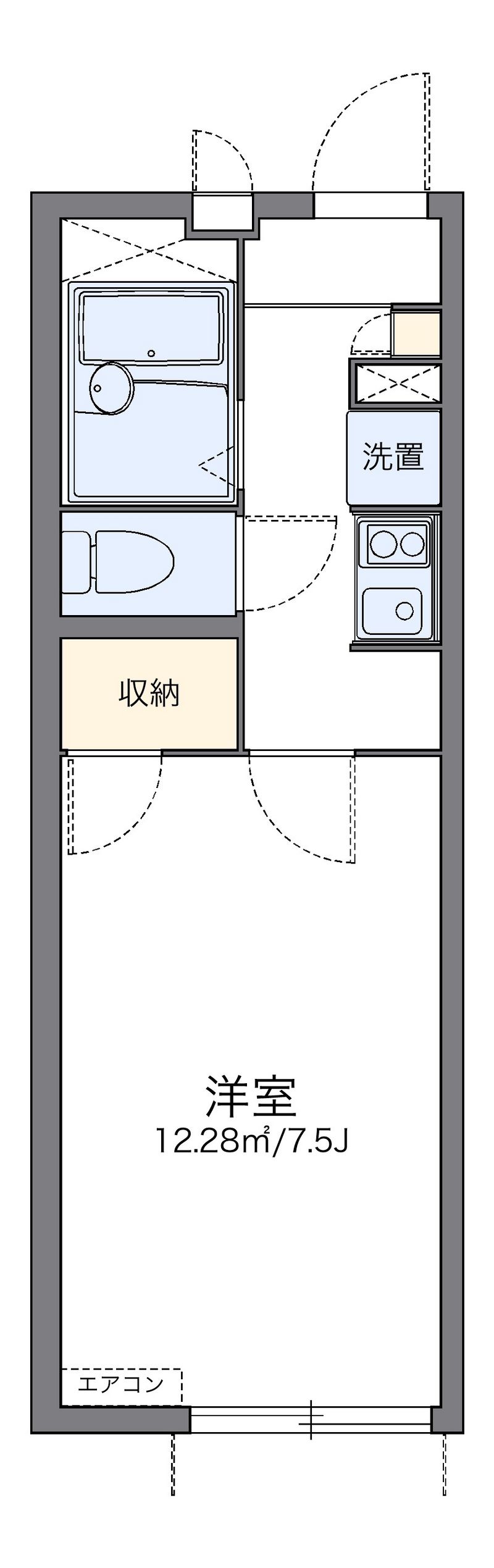 レオパレス湖山駅前 間取図