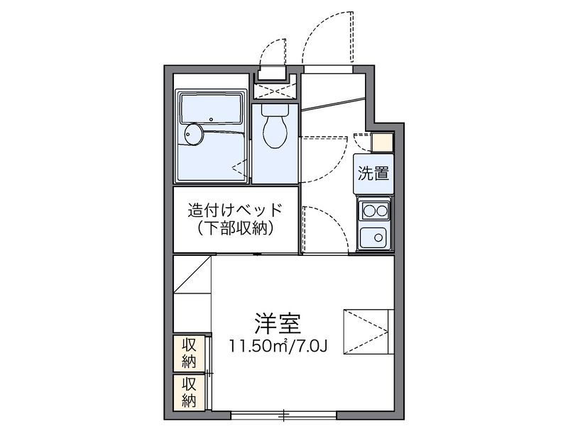 レオパレスアムール 間取図