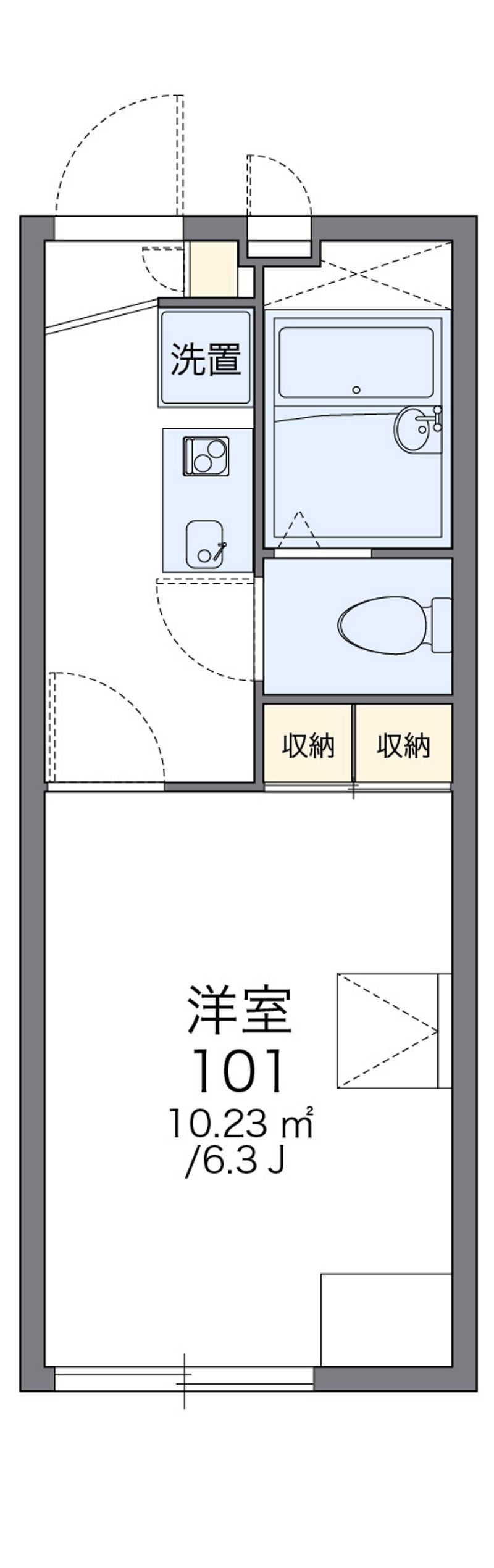 レオパレスクイーンハイム 間取図