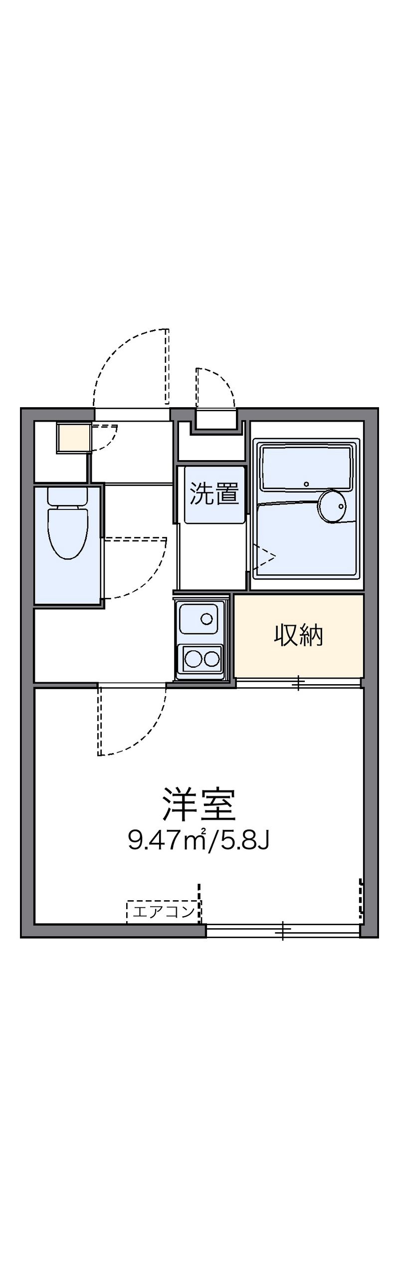レオパレス小日向 間取図