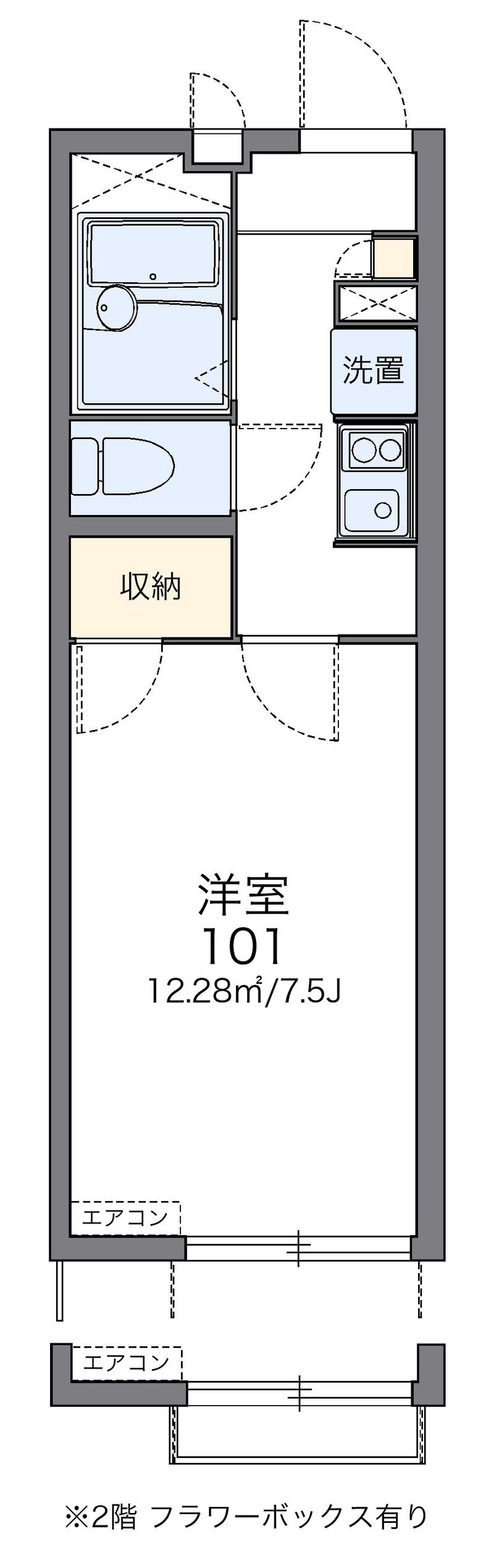 レオパレス小諏訪Ⅲ 間取図