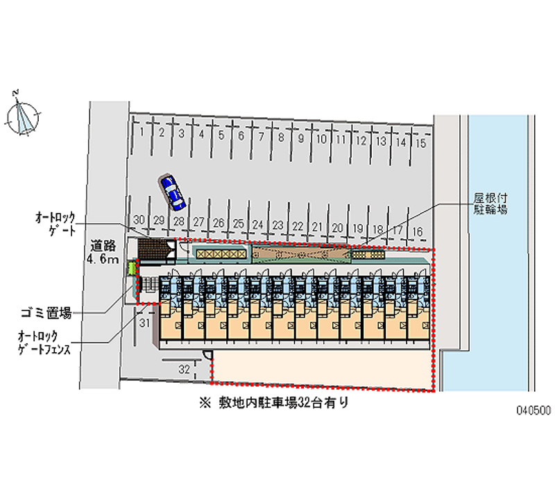 レオパレスフィオーレ住吉 月極駐車場