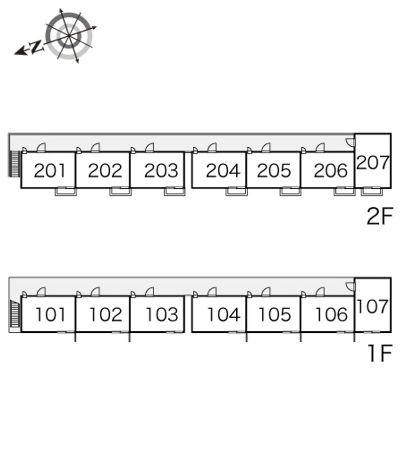 レオパレスＭｕｎｄａｋａ 間取り配置図