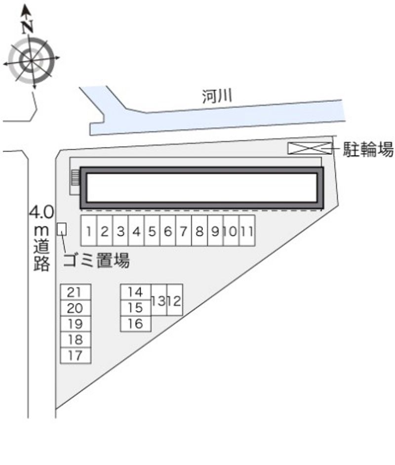 レオパレスＲ２５０岡山東 駐車場