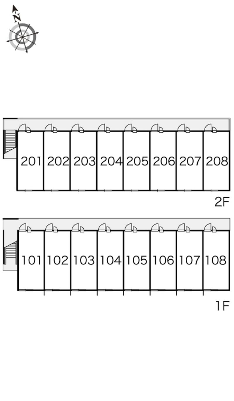 レオパレスアウローラ中条 間取配置図