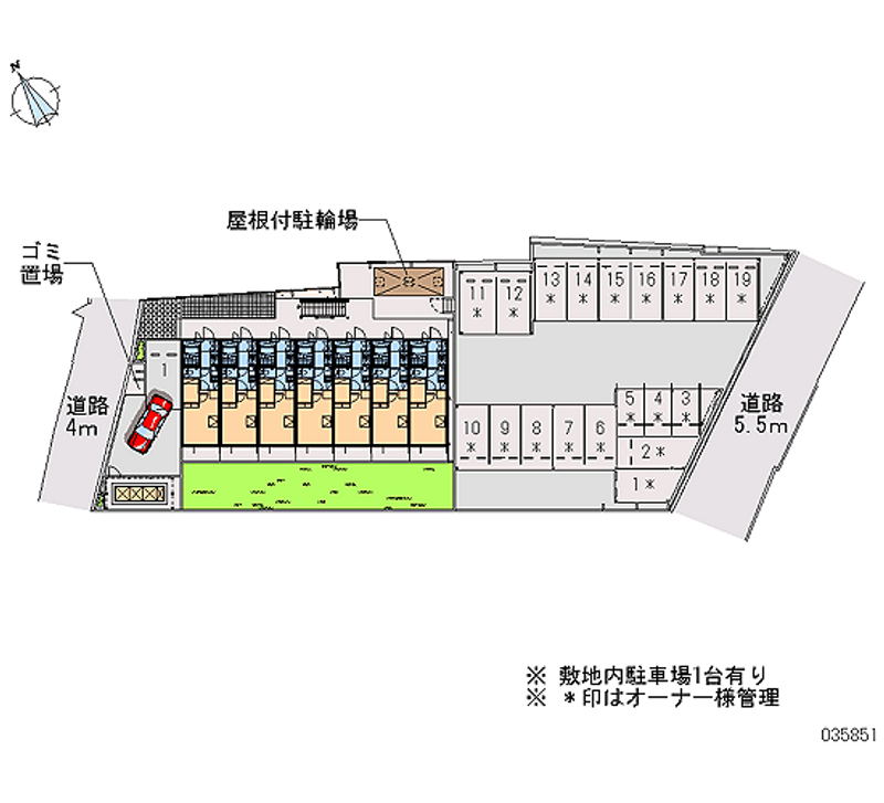 レオパレスシエスタ 区画図