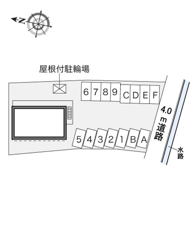 レオパレスアカシヤＢ 駐車場