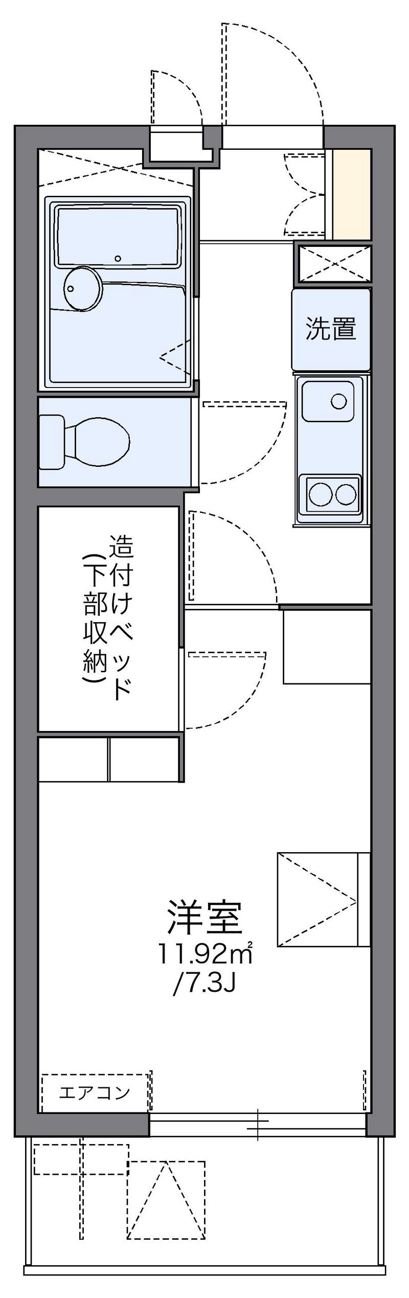 レオパレス空港通Ⅲ 間取図