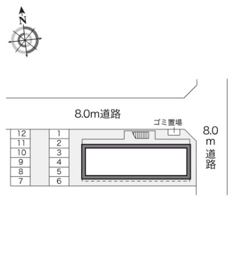 レオパレス川北 駐車場