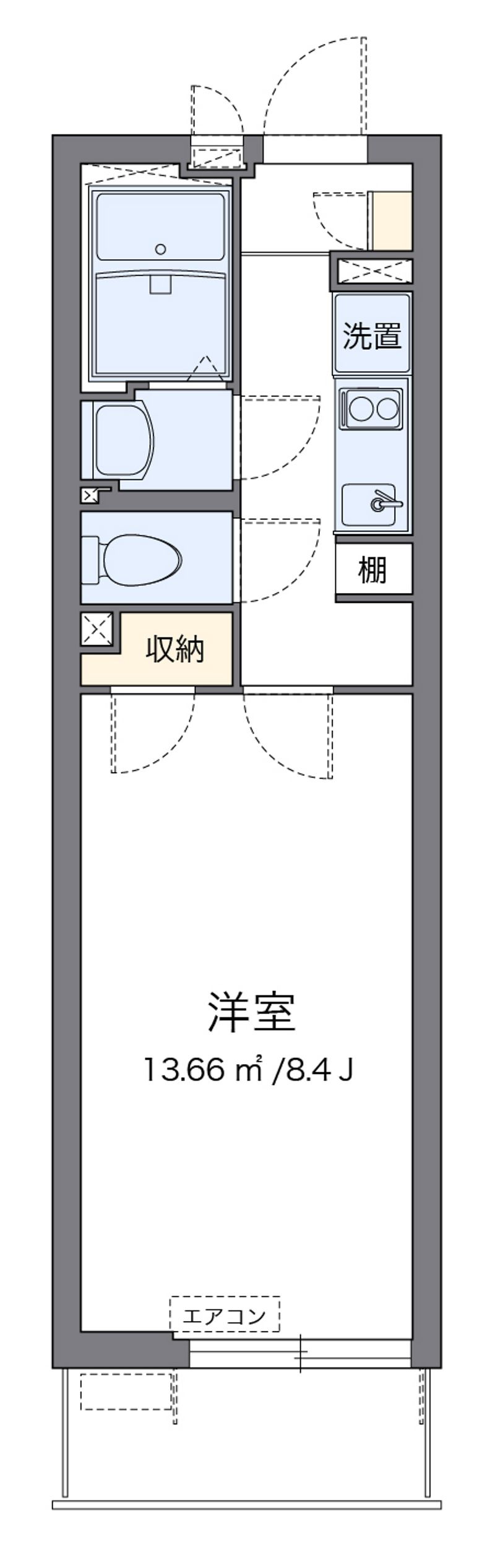 クレイノＴハウス　弥生町 間取り
