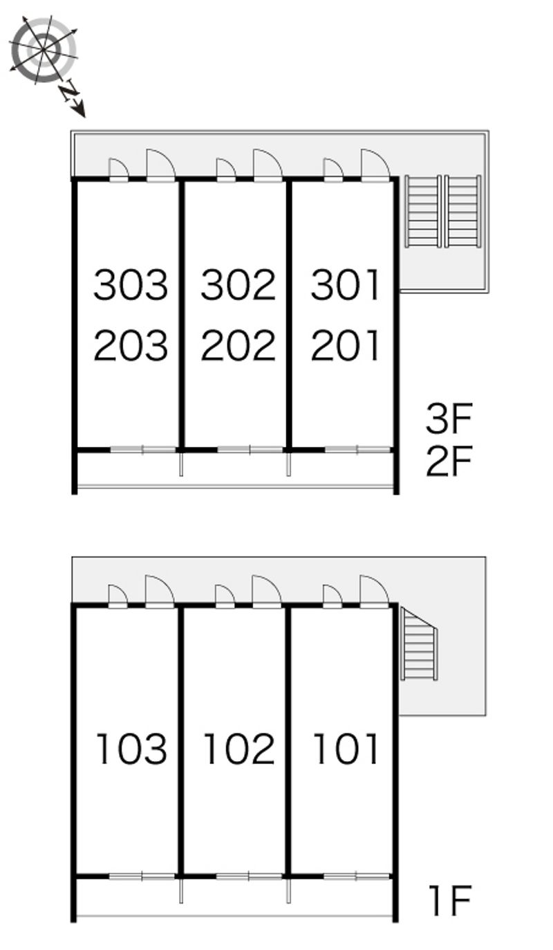 レオパレスイルニードⅢ 間取配置図