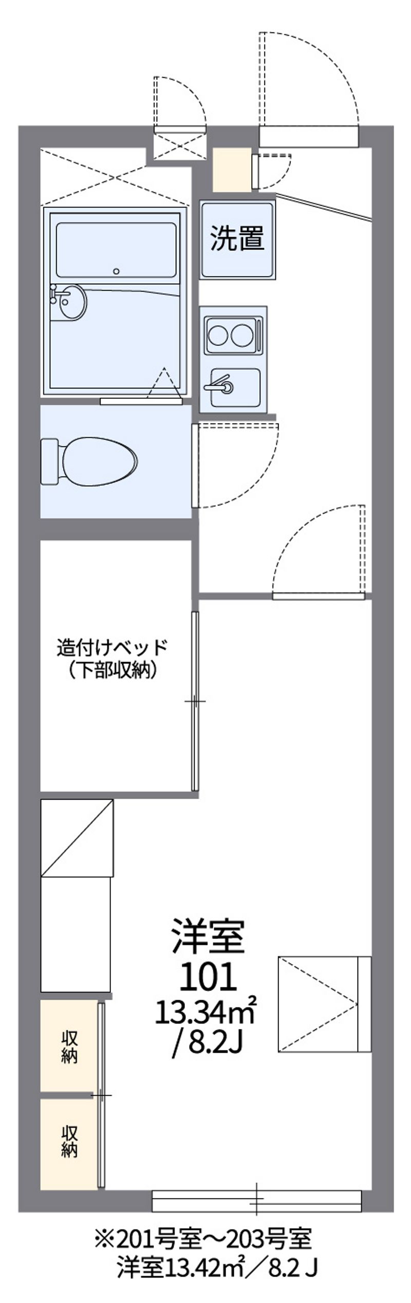 レオパレス幕張本郷 間取図