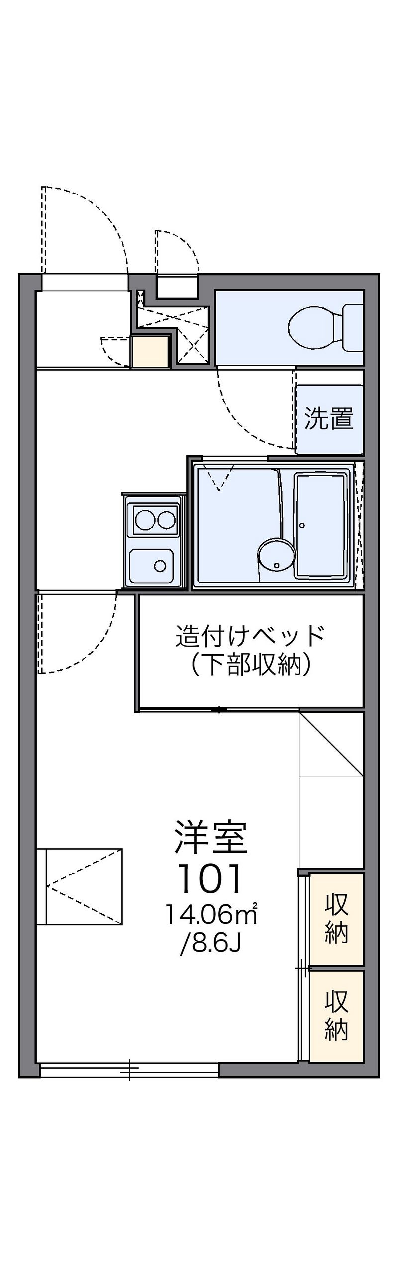 レオパレスフラワー 間取図