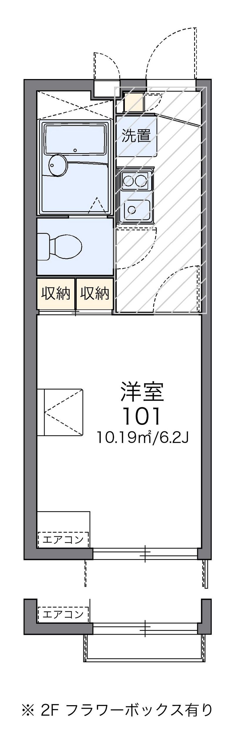 レオパレスカメリアⅢ 間取図