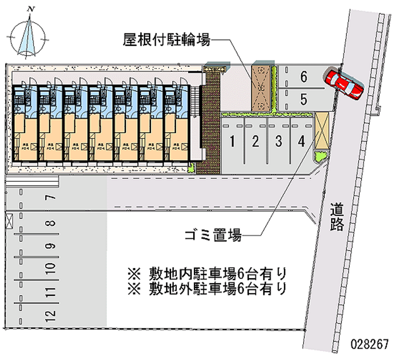 レオパレスディアコート中島Ⅱ 月極駐車場