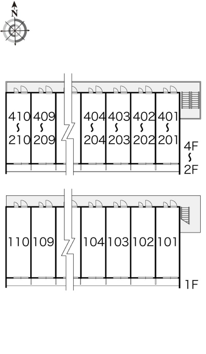 レオパレスりんぶん 間取配置図